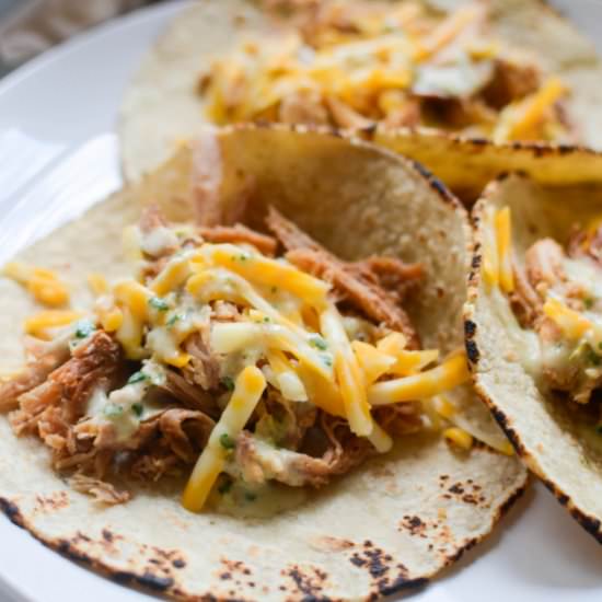 Pork Tacos with Cilantro Ranch - Recipe photo by fakeginger