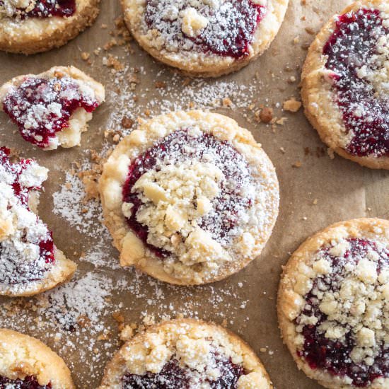 Costco Raspberry Crumble Cookies - Recipe photo by ThePypersKitchen