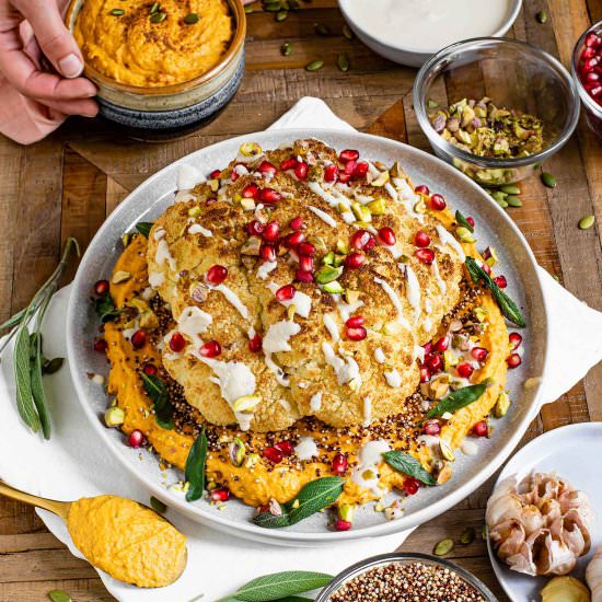 Whole Roasted Cauliflower - Recipe photo by tastythriftytimely