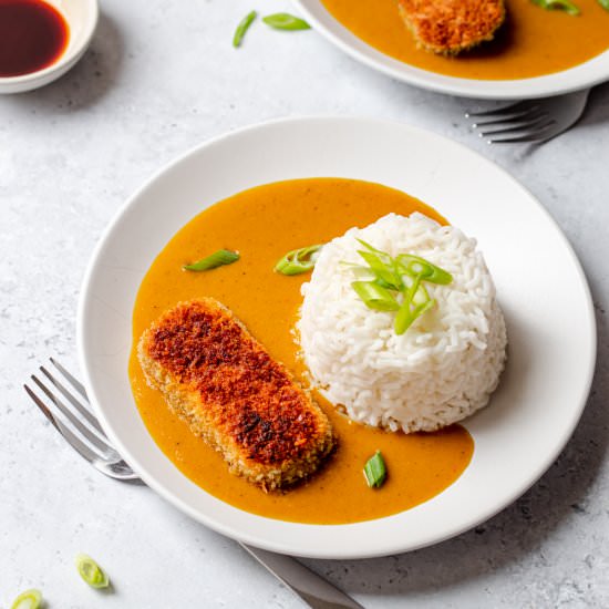 Tofu Katsu Curry - Recipe photo by Searchingforspice