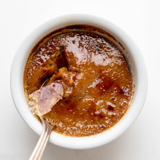 Pumpkin Custard Brûlée - Recipe photo by garlic and zest