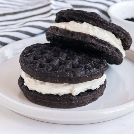 Oreo Chaffles - Recipe photo by littlebitrecipes