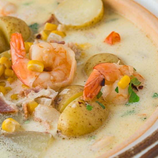 Shrimp Potato Corn Chowder - Recipe photo by KitchenDivas
