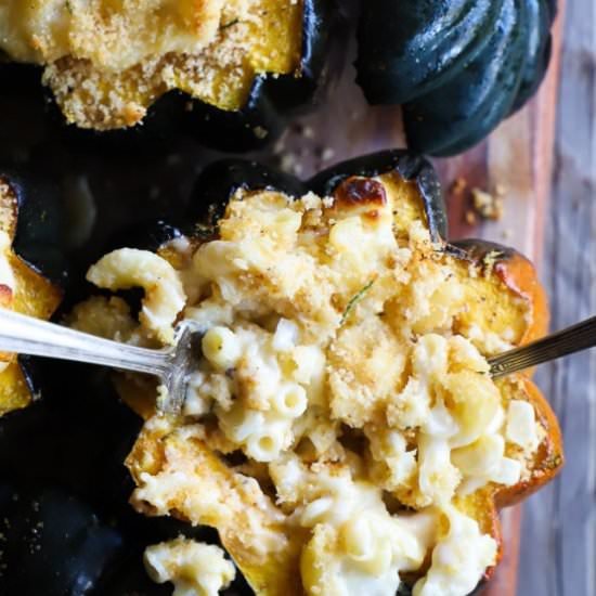 Roasted Acorn Squash Mac & Cheese - Recipe photo by butternutandsage
