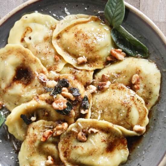 Browned Butter Walnut Ravioli - Recipe photo by butternutandsage