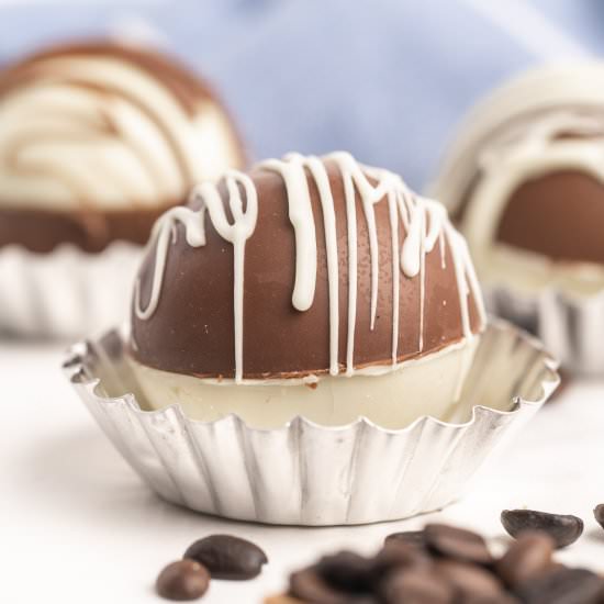 Mocha Hot Chocolate Bombs - Recipe photo by Tastes of Homemade