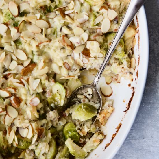 Brussels Sprout Wild Rice Casserole - Recipe photo by fromachefskitchen