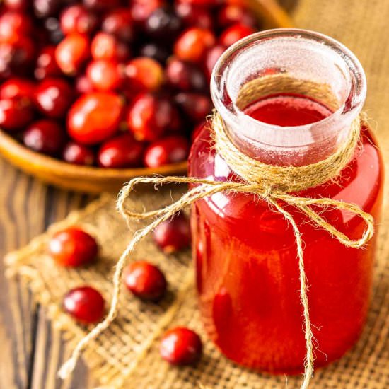 Spiced Cranberry Simple Syrup - Recipe photo by Burrata and Bubbles