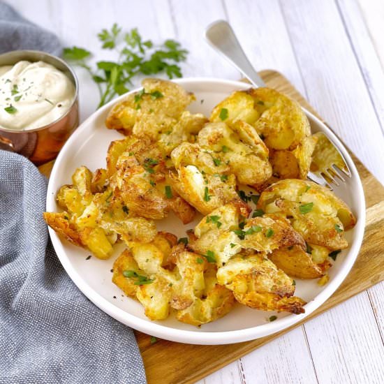 Ultra Crispy Smashed Potatoes - Recipe photo by chef not required