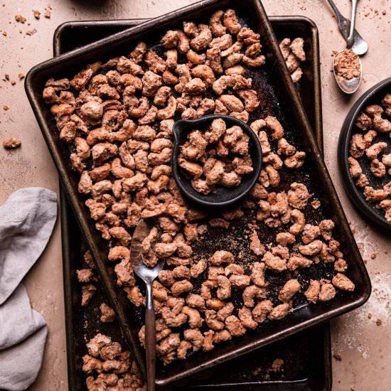 Candied cashews - Recipe photo by OneSarcasticBaker