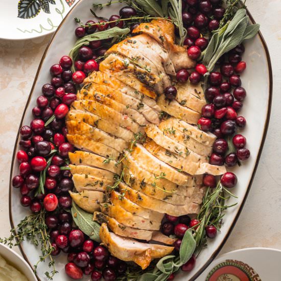 Herb Roasted Turkey Breast - Recipe photo by nourishandfete