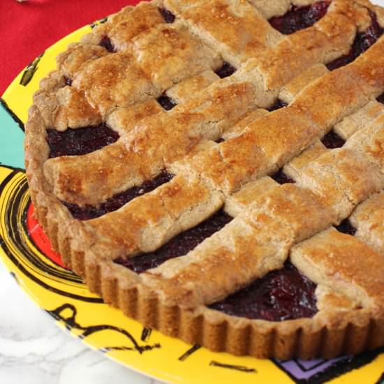 Cranberry Linzer Tart - Recipe photo by Food Gal
