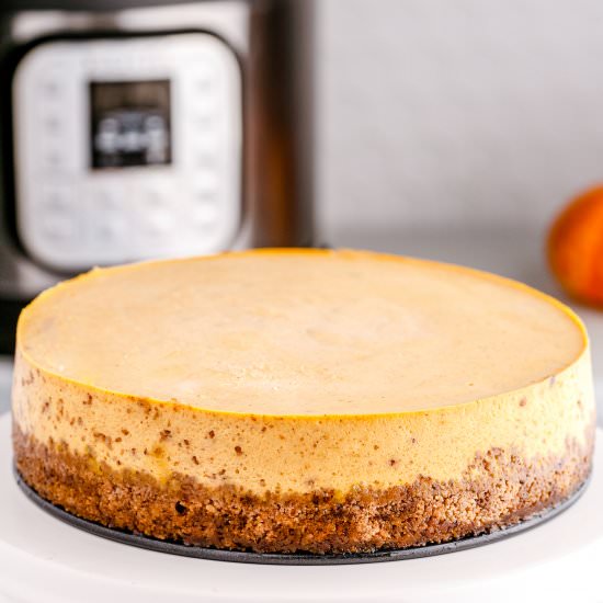 Instant Pot Pumpkin Cheesecake - Recipe photo by FoodFolksandFun