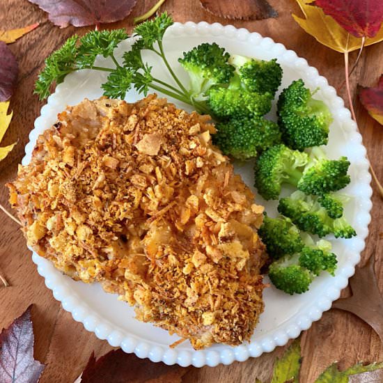 Baked Crumble-y Parmesan Pork Chops - Recipe photo by mashupmom