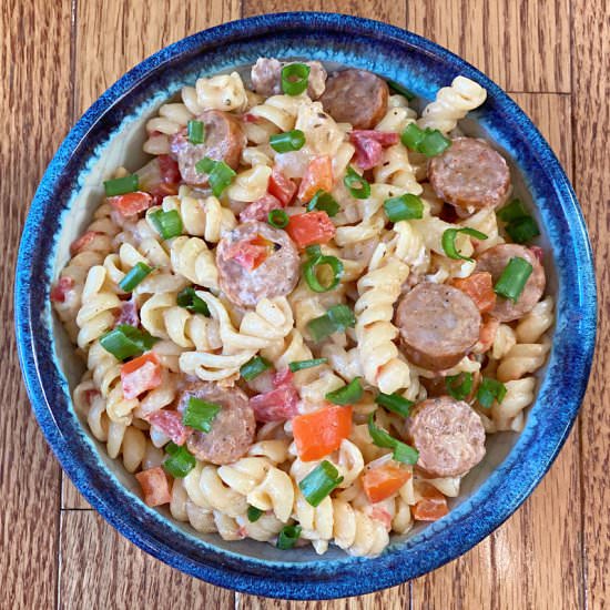 One Pot Andouille Sausage Pasta - Recipe photo by mashupmom