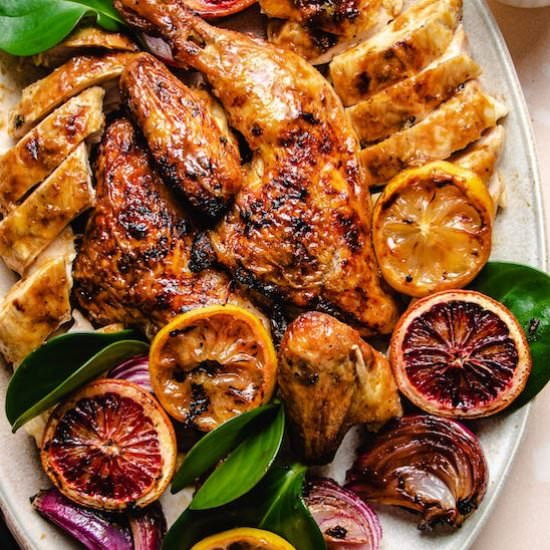 MapleOrangeRoast Spatchcock Chicken - Recipe photo by IHeartUmami