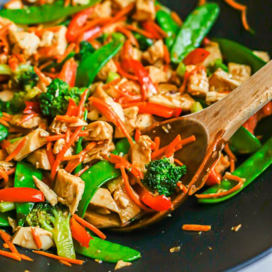 Leftover turkey stir fry - Recipe photo by Family Food on the Table