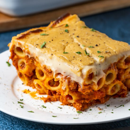 Vegan Baked Ziti - Recipe photo by lovingitvegan