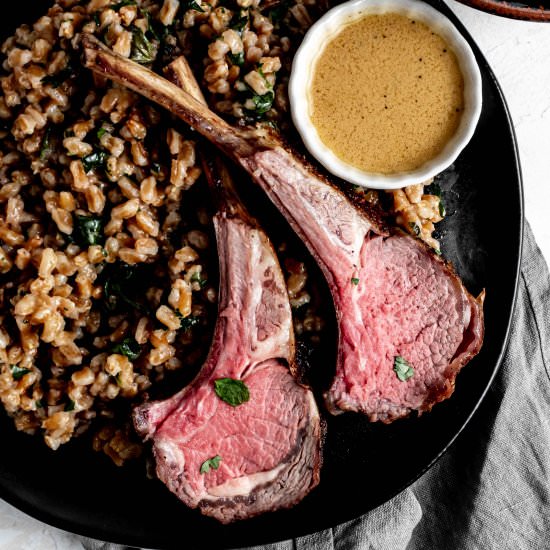 reverse sear rack of lamb - Recipe photo by whisked away kitchen