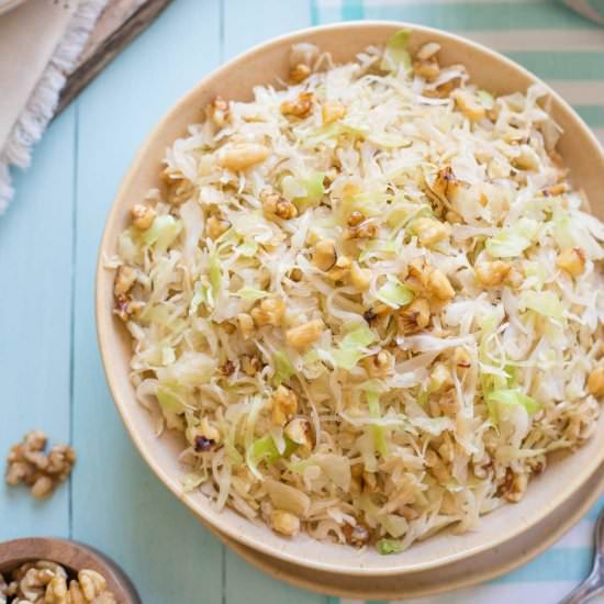 Sauteed Cabbage with Brown Butter - Recipe photo by Two Healthy Kitchens