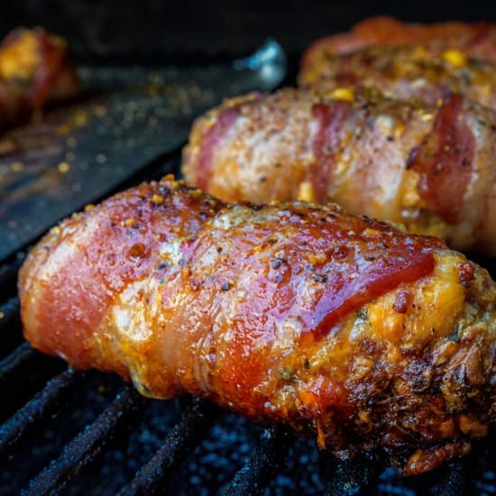 Smoked Bacon Bratwurst Cheese Logs - Recipe photo by The Taste of Montana