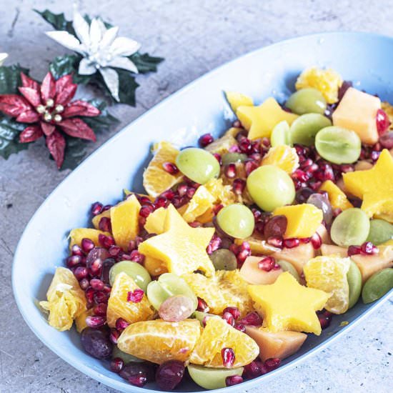 Christmas Fruit Salad - Recipe photo by Mandy Sneaky Veg