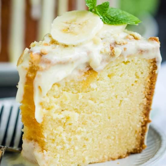 Banana Pudding PoundCake w/ Amarett - Recipe photo by CallMePMc