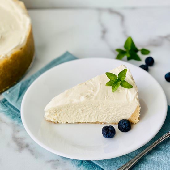 Keto No-Bake Cheesecake - Recipe photo by theshortordercook