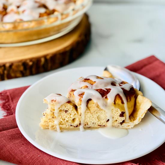 Cinnamon Roll Pie - Recipe photo by theshortordercook