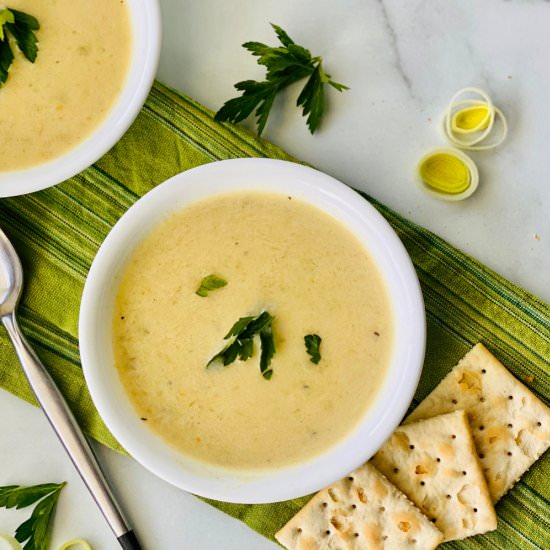 Slow Cooker Potato Leek Soup - Recipe photo by theshortordercook