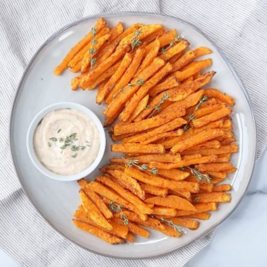 Air Fryer Butternut Squash Fries - Recipe photo by whollytasteful