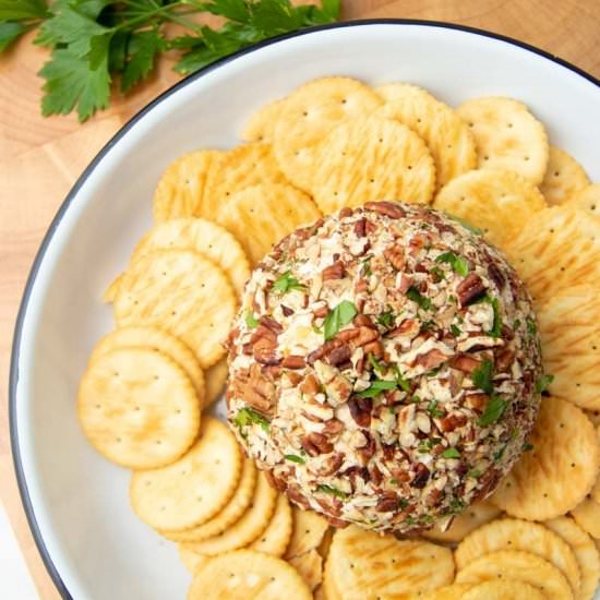 Easy Holiday Cheese Ball Recipe - Recipe photo by wholefully