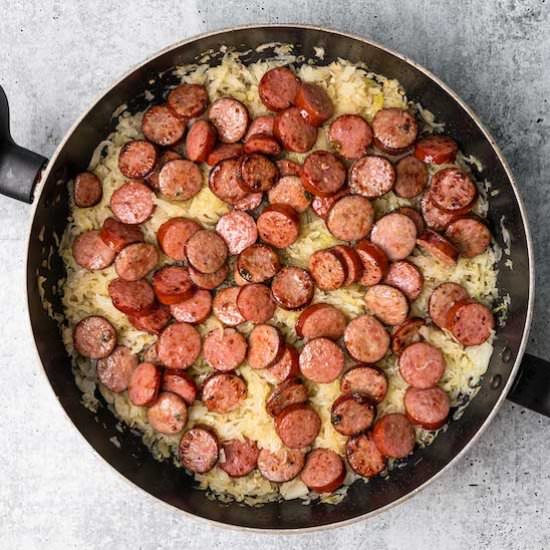 Kielbasa and Sauerkraut - Recipe photo by thetravelpalate