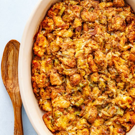 Brioche Stuffing - Recipe photo by Kitchenskip
