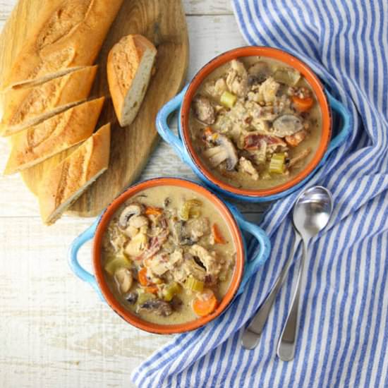Leftover Turkey Wild Rice Soup - Recipe photo by Tastefulventure