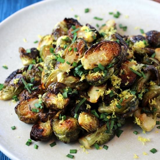Shio Koji roasted Brussels Sprouts - Recipe photo by Food Gal