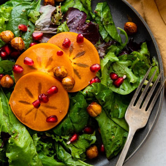 Persimmon Pomegranate Salad - Recipe photo by garlic and zest