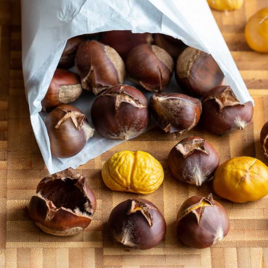 Air Fryer Roasted Chestnuts - Recipe photo by Healthy World Cuisine