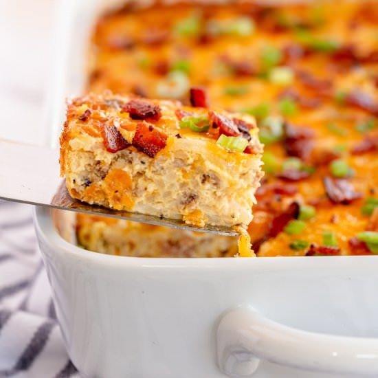 Overnight Breakfast Casserole - Recipe photo by KyleeCooks