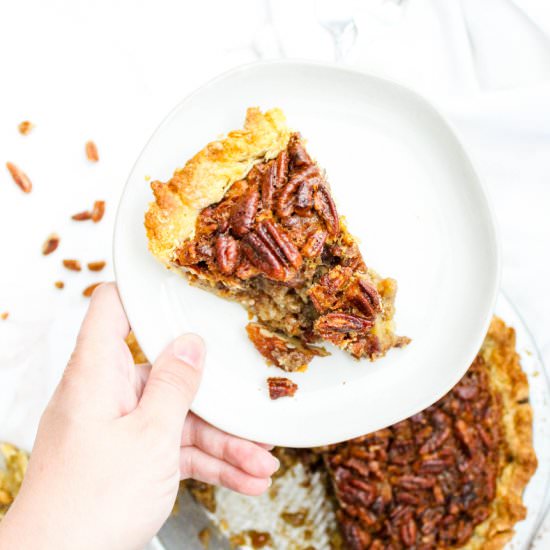 High-Altitude Pecan Pie - Recipe photo by DoughEyedBlog