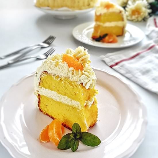 Mandarin Orange Chiffon Cake. - Recipe photo by MyHomeDiaryinTurkey