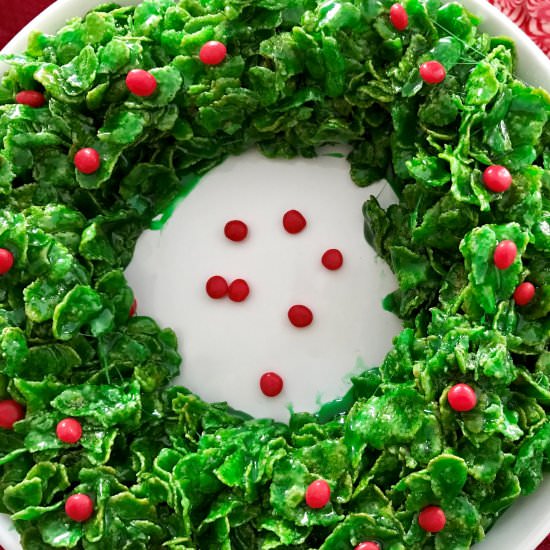 Cornflake Christmas Wreath - Recipe photo by mycasualpantry