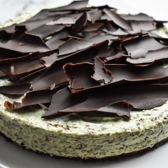 Chocolate Peppermint Cheesecake - Recipe photo by bakewithamy
