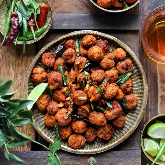 Soya 65 / Hot & Spicy Soya Nuggets - Recipe photo by easyfoodsmith