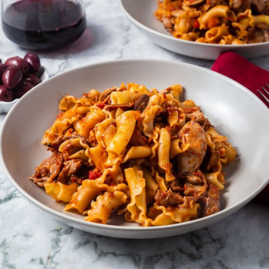 Dutch Oven Chicken Cacciatore - Recipe photo by cooking.with.carbs