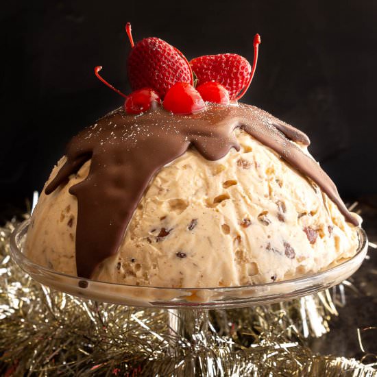 Christmas Ice Cream Pudding - Recipe photo by Wandercooks