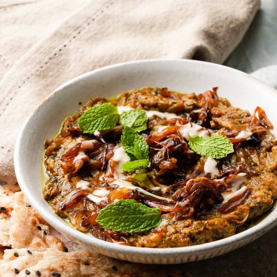 Kashke Bademjan (Persian Eggplant) - Recipe photo by lindseyeatsla