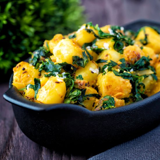 Aloo Methi or Fenugreek Potatoes - Recipe photo by Brian Jones