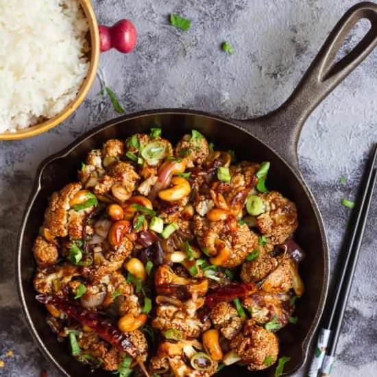 Kung Pao Cauliflower – Vegan - Recipe photo by Tashasartisanfoods