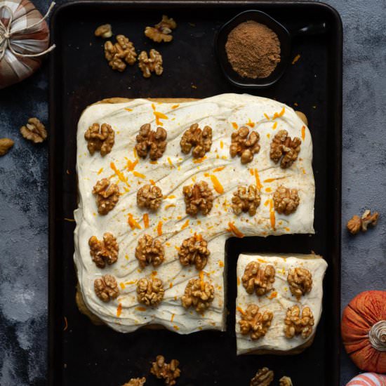 Pumpkin Sheet Cake - Recipe photo by Tashasartisanfoods